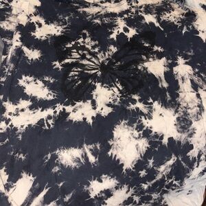 Garage Black and Cream Tie-Dye Tee